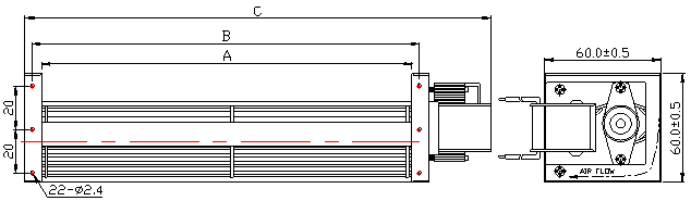 降温横流风扇,微型横流风扇,冰箱微型横流风扇