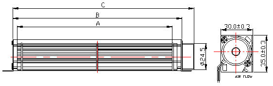 DC横流风扇,电动晾衣架散热风扇,大风量低噪音横流风扇
