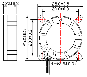 DC2507直流风扇,仪器仪表专用散热风扇,仪器仪表专用散热风扇,直流散热风扇