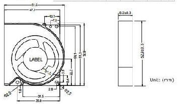 DC5008鼓风机,投影仪鼓风机,笔记本鼓风机
