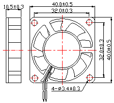 DC4010风扇,DC直流风扇,小型散热风扇
