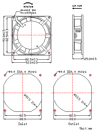 交流散热风扇,配电箱散热风扇,美容仪器散热风扇